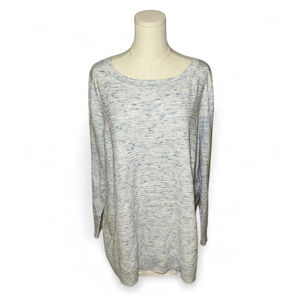 Talbots Hello Saturday 3X Light Blue Speckled Knit Sweater